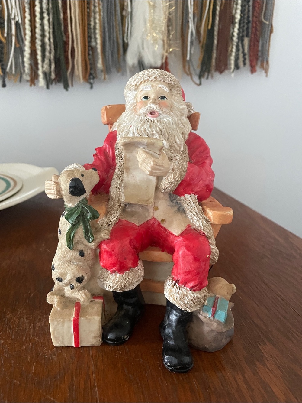 Festive Red Santa Figurine Holiday ceramic Decoration
